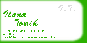 ilona tomik business card